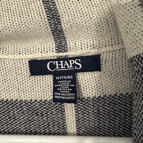 Chaps Asymmetrical Zipper Vest - Navy 1X - Picture 5 of 8